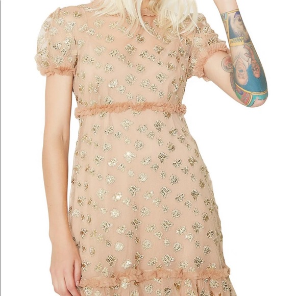 Golden Garden Tulle Dress - Picture 2 of 5